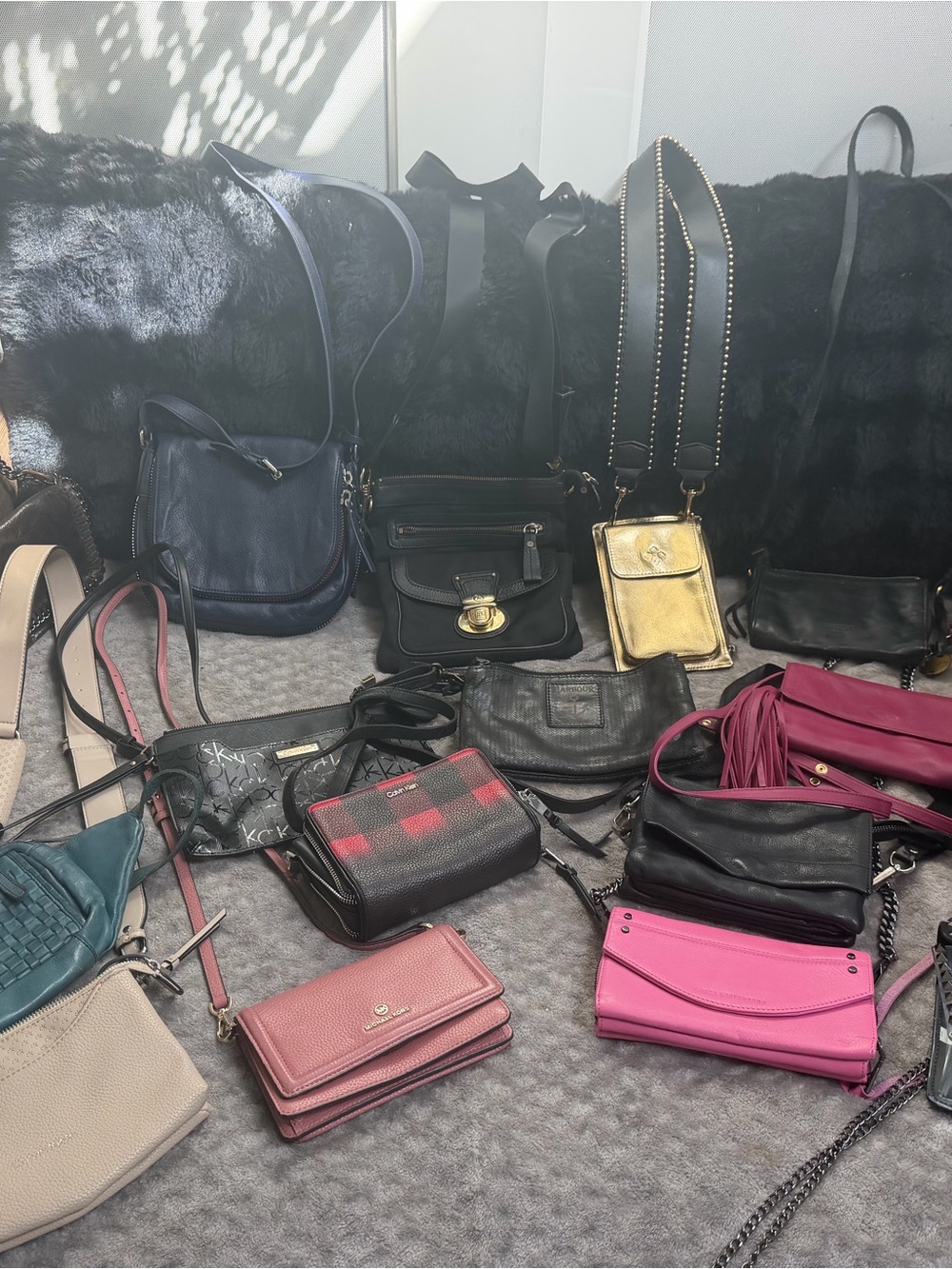 Assorted Women’s Crossbody Bag - Pink Leather Wallet Style